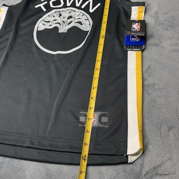 NBA Fanatics YOUTH Sz M 8-10 Golden State Warriors The Town Jersey Gray Yellow - Picture 9 of 10
